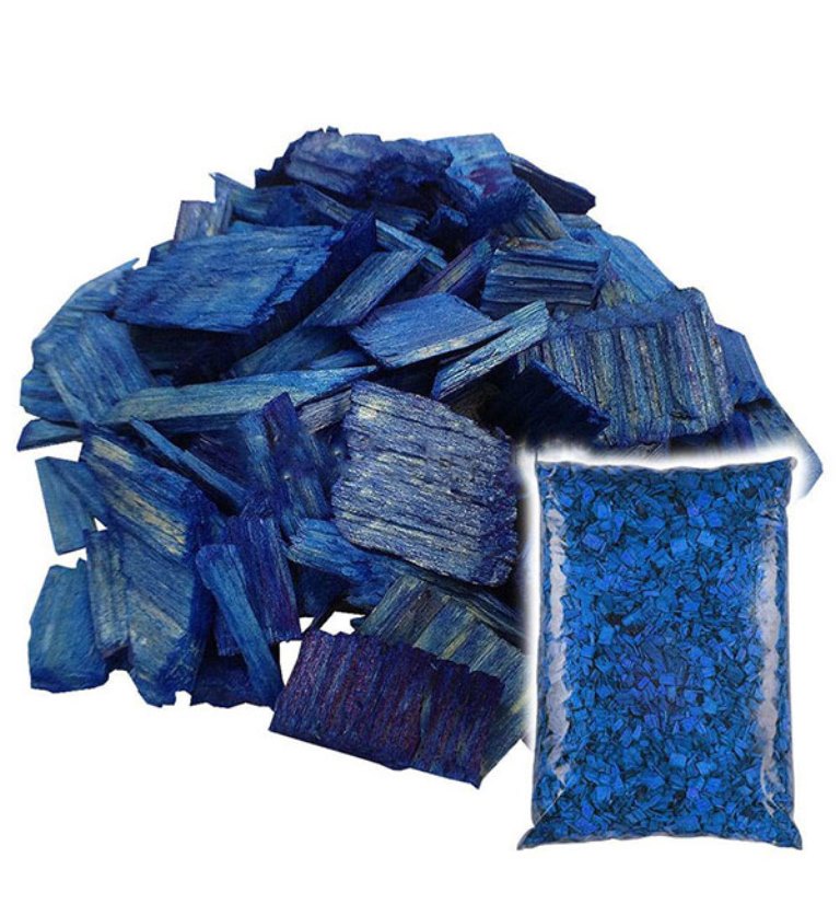 Щепа декоративная синяя древесная 60л (кора)