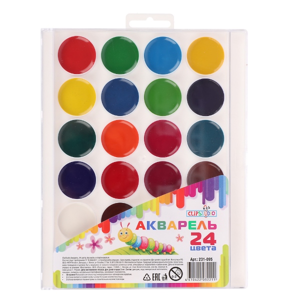  Краски аквар 24цв ClipStudio б/кисти