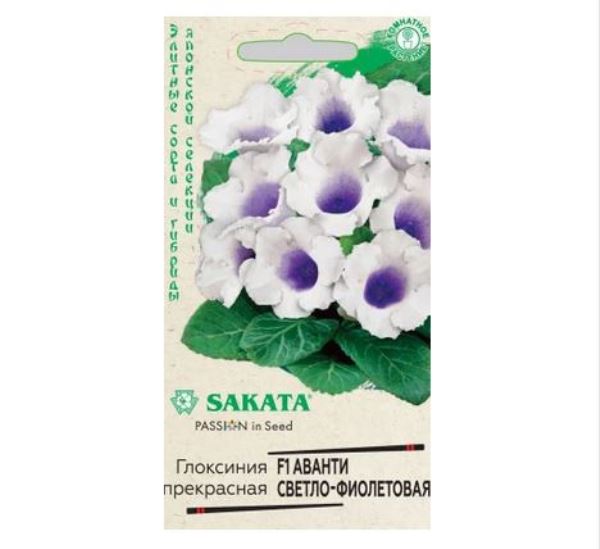  Глоксиния Аванти F1 св-фиолетовая 4шт гранул Саката Эксклюзив Гавриш