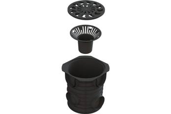  Дождесборник Spark ДС-25-ПП пластик круглый с пластиковой решеткой (комплект) 083720-1