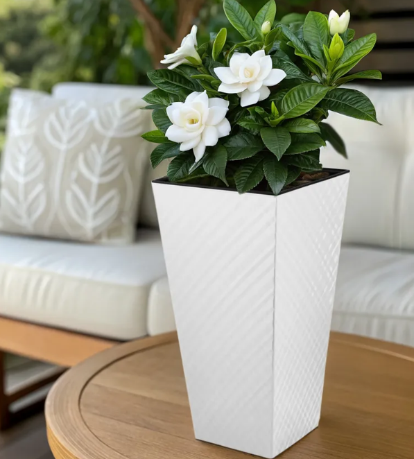  Горшок для цветов 34л InGreen Manhattan Cube дрен.вставка белосн.жасмин IG671410048