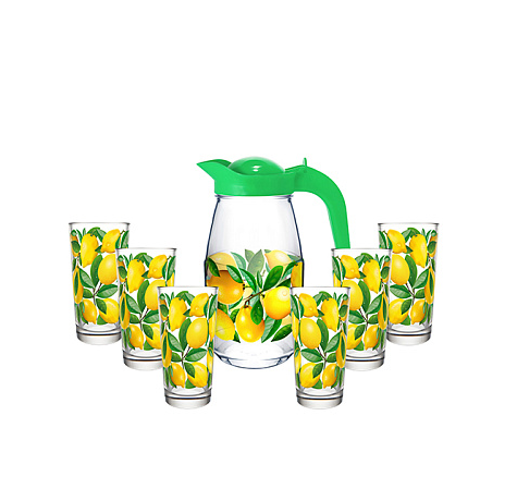  Набор для воды 7пр Лимоны кувшин+6стакана 1607/6-Д