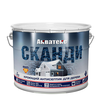  Кроющий антисептик Акватекс Сканди база С 9л арт.90155 Рогнеда 