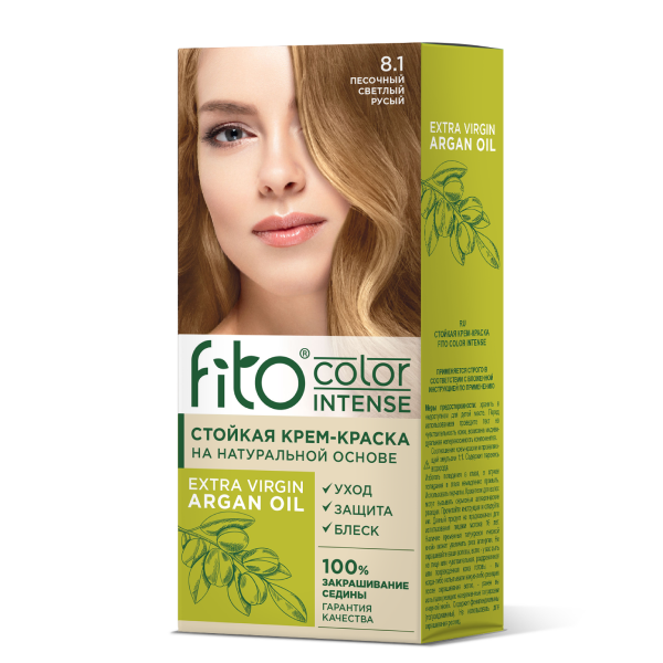  Краска для волос 8.1 песочный светлый русый Fitocolor intense