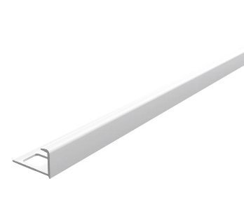  Уголок под плитку 8мм белый глянец 2,5м наружний Деконика