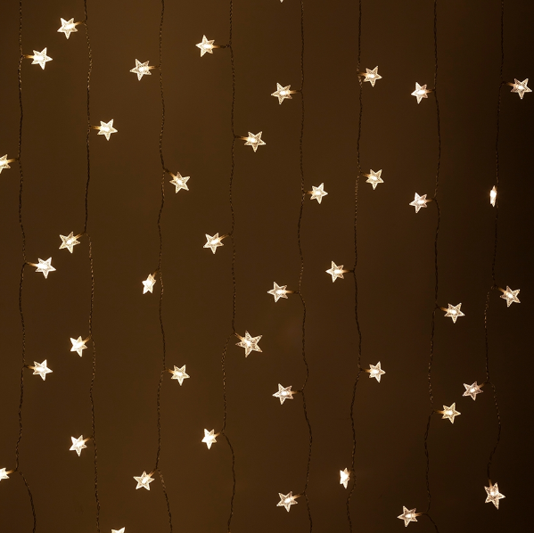  Гирлянда св/д Занавес звездочки 1,2*1,3м 64LED IP20 тепл.бел ENIZ-64W Эра