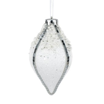  Украшение подвесное 14х8х8см Луковица пенопл белое 688230852 Аз