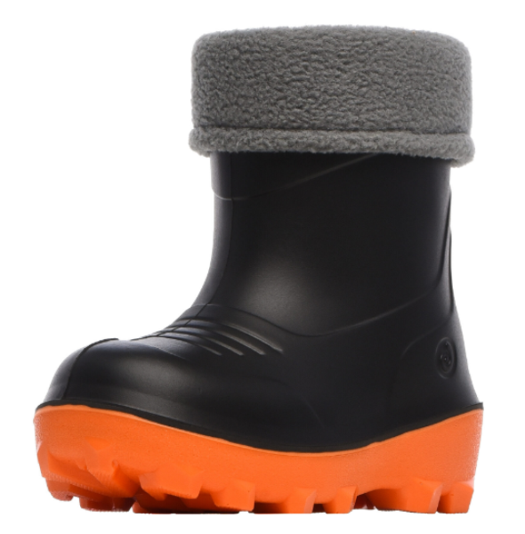  Сапожки дет. р.28-29 утепл флисом арт.1340УФ Тинки черно-оранж ЭВА 
