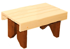  Лавка для бани 400х250х210 низкая термо (нащельник) М266