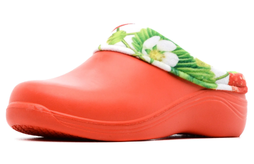  Сабо жен. р.38-39 утепл флис арт.211УФ белые-клубника ЭВА 