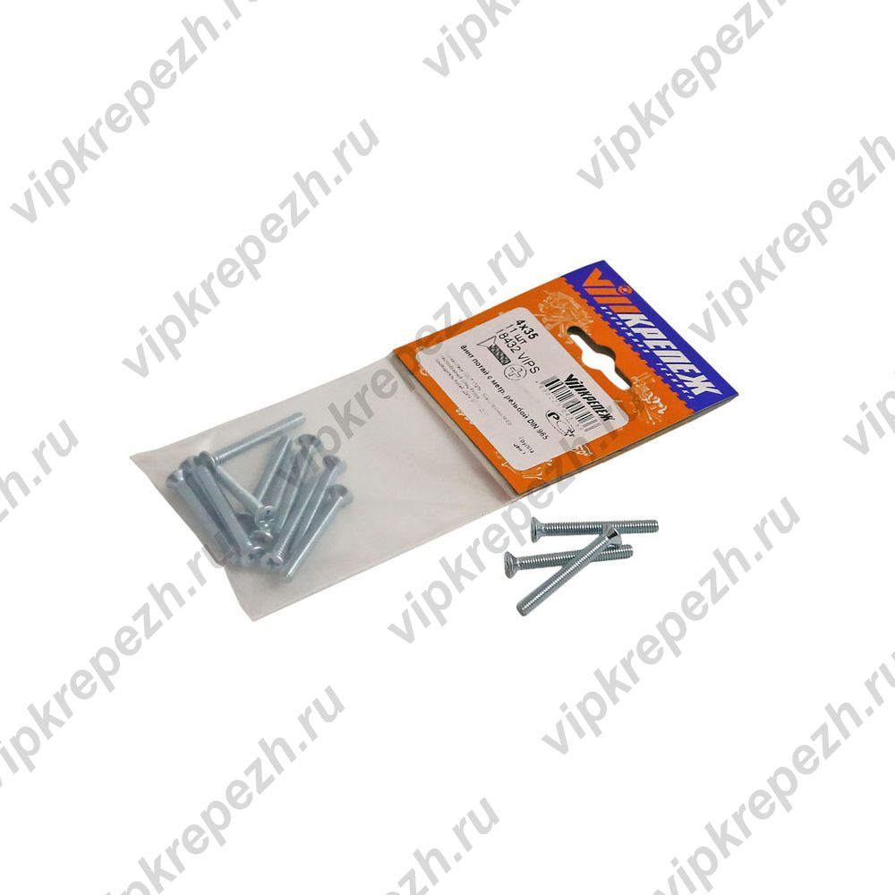  Винт потайной 4х35 11шт пакет 18432