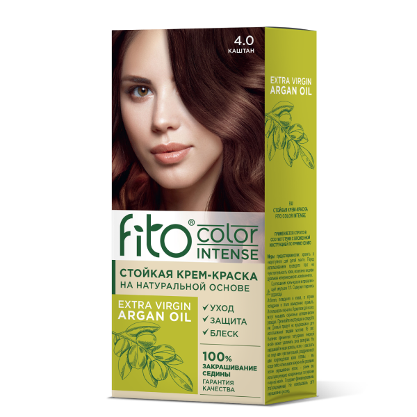  Краска для волос 4.0 каштан Fitocolor intense