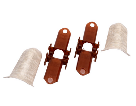  Угол наружный для плинтуса 55мм 230 Дуб айсберг 2шт Идеал Классик