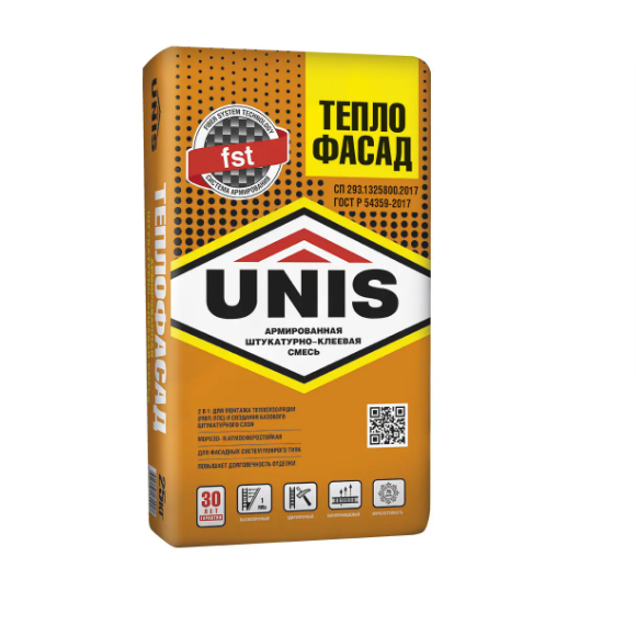 Клей плиточный 25кг Юнис Теплофасад Зимний для минваты и пенополистирола
