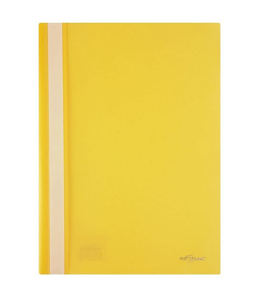  Скоросшиватель А4 Informat желтый пласт 047032