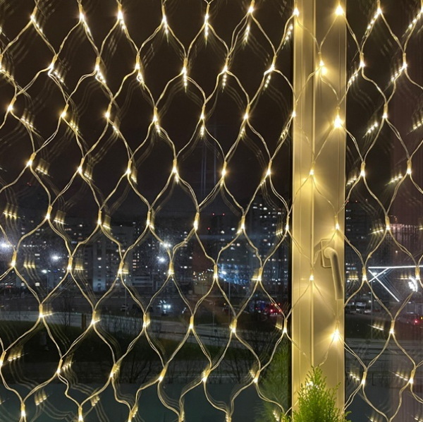  Гирлянда 1,2*1,5м IP44 тепл. ENOS-01B