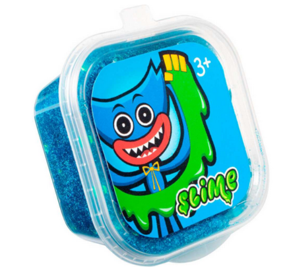  Лизун SLIME синийй с блестками 148-831