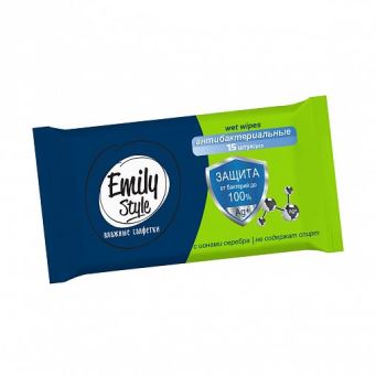  Салфетки влажные антибак 15шт  Emily Style