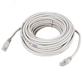  Патч-корд UTP 5e RJ-45 20м серый REXANT PP12-20m