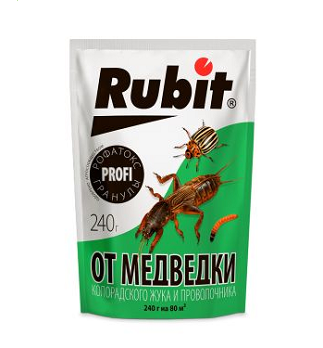  Рофатокс 240г от медведки,проволоч, колор.жука дой-пак Рубит 133100 (у30)