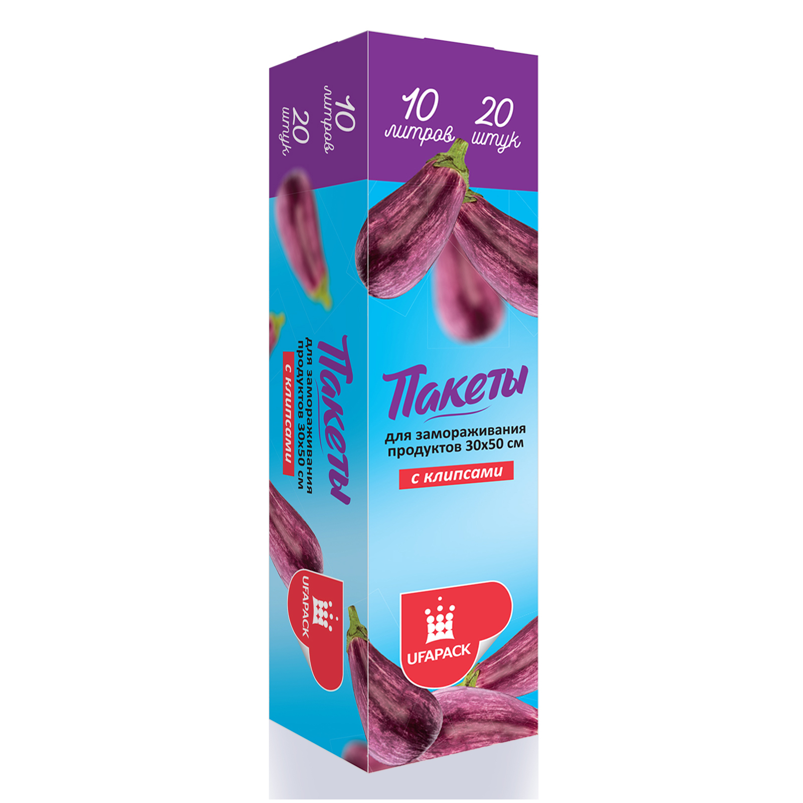  Пакеты для заморозки 30х47см 20шт 10л (уп.24шт) УфаПак ПЗ9003