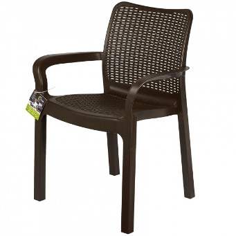  Стул садовый пластиковый 506х580х833 Rattan горький шоколад ING6182ГШК