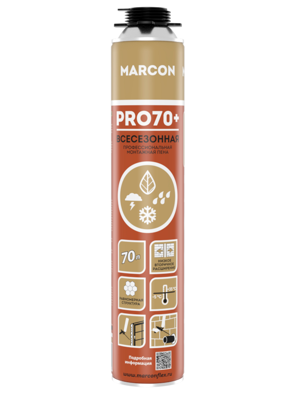  Пена монтажная проф 1000мл в/с Marcon Pro 70+ PM.PROF.MAR.PRO.70.VS
