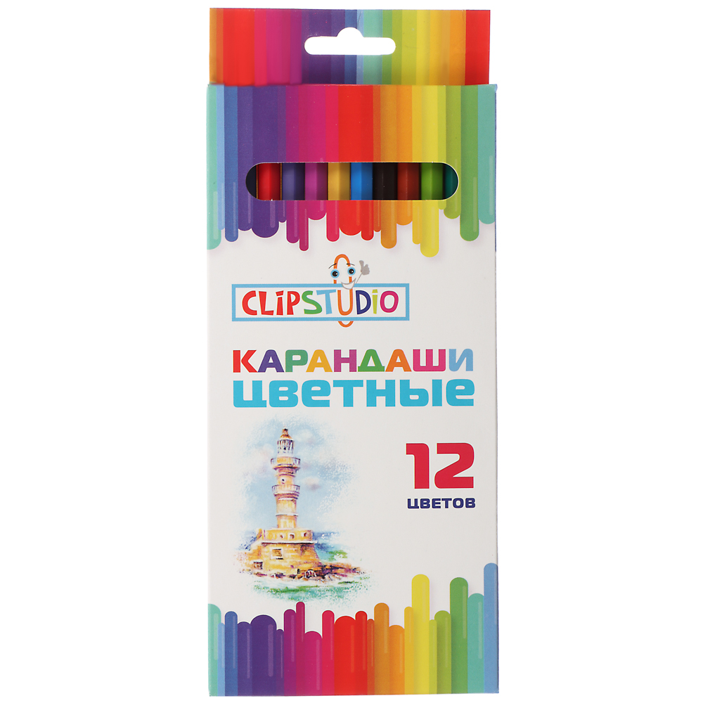 Карандаши цветн 12цв ClipStudio 228-012