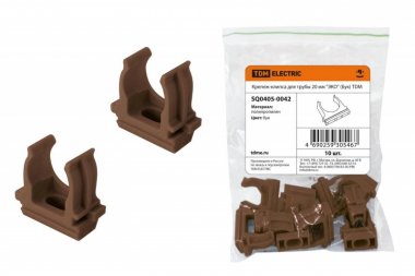  Держатель-клипса для трубы 20мм бук 10шт SQ0405-0042 TDM