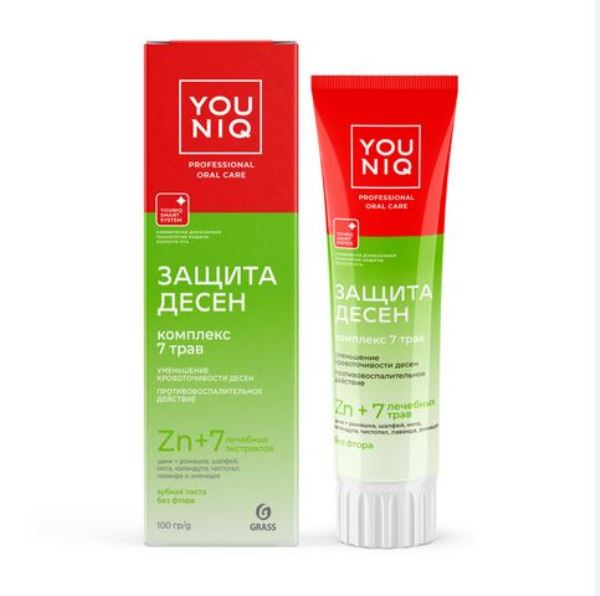  Паста зубная Grass Youniq 100гр защита десен