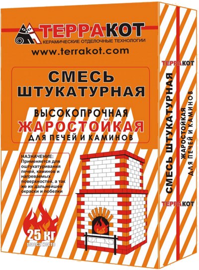  Смесь штукатурная жаростойкая Терракот 25 кг