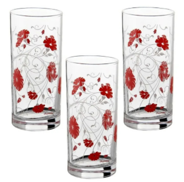  Набор стаканов 3шт 290мл Serenade красн 42402B/D5