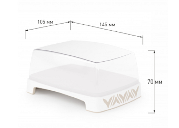  Масленка Эстетика бело-бежевый (уп.24) М8741