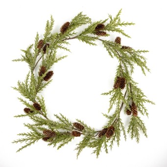  Гирлянда еловая 140см с шишками зелен JR134268 Аз