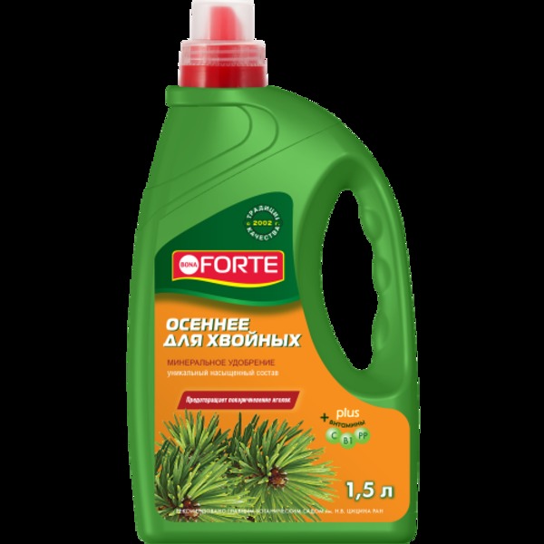  Удобрение для хвойных 1,5л Лето-осень Bona Forte (у15)