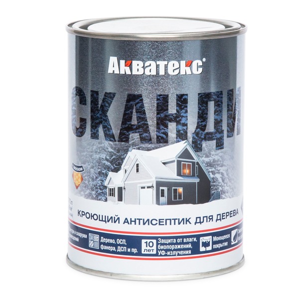  Кроющий антисептик Акватекс Сканди графит 2,5л арт.65153 Рогнеда 