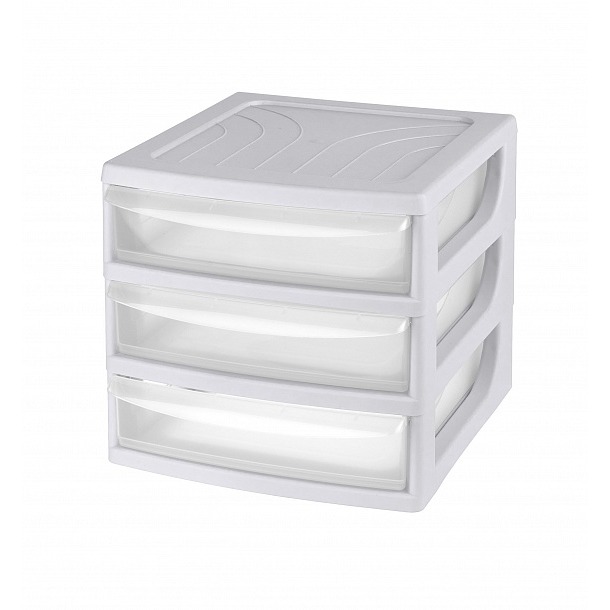  Органайзер для мелочей 3-х секц 175*186*214мм св.серый 433224030