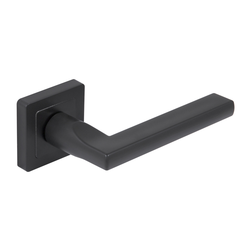  Ручка дверная P71 BL матовый черный квадрат 100 мм Стандарт