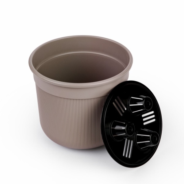  Горшок для цветов 5л Сканди с дренажной вставкой какао М9015 (уп.24)