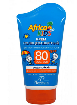  Крем детский солнцезащитный 100мл SPF-80 Africa Kids