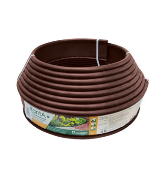  Бордюр Канта 10м Б-1000.10.02-ПП пластик коричневый