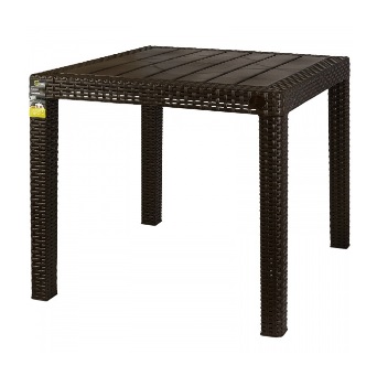  Стол садовый пластиковый горький шоколад Rattan 789х789х701