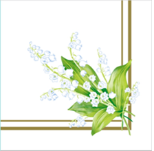  Салфетки бумажн. Art Bouquet 2-х сл 30шт Ландыши 20*20см