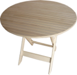  Стол деревянный 1000х760 круглый раскладной М046