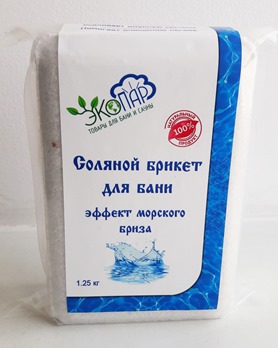  Соляной брикет 1,25кг ЭкоПар с ароматом морского бриза