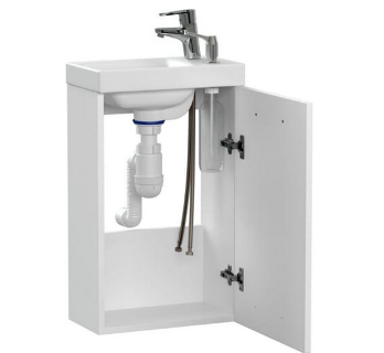  Комплект раковина Lara 40 бел + смеситель Moduo 40 сифон Cari дозат