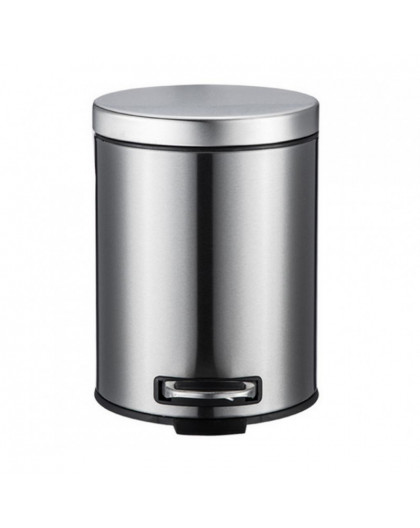  Контейнер для мусора 5,0л нерж круг с педалью и доводч КТ-88-5С-СД