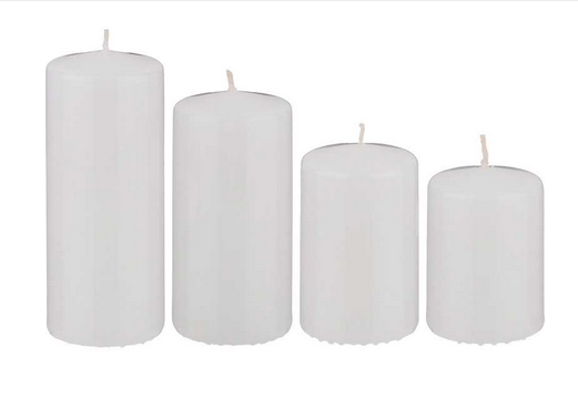  Набор свечей 7/8/10/12,5 4шт белый 348-594