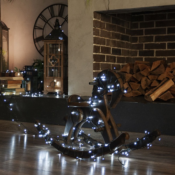  Гирлянда св/д нить 50м 500LED белый/провод зеленый IP20 ULD-S5000-500/DGA WHITE