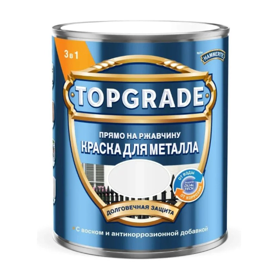  Краска гладкая белая 2л Topgrade